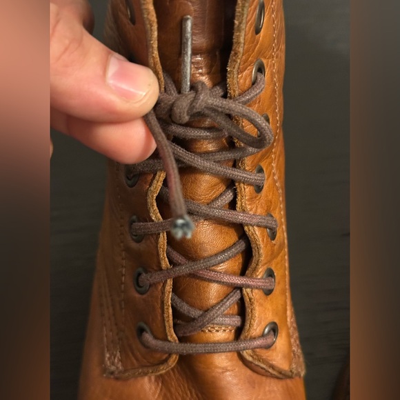 Frye Veronica Combat Boot Brown Lace Up #3476276 Women’s Size 7.5 B - Picture 8 of 11